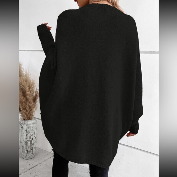 Cozy waterfall collar batwing sleeve cardigan - Picture 3 of 6